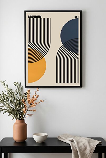 huhuli Επιτραπέζιο έργο τέχνης με γεωμετρικά σχέδια σε φυσικό ξύλινο πλαίσιο ...