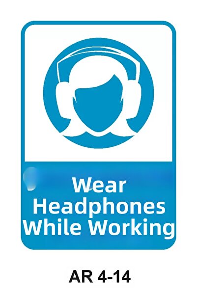 Outdoor One Put on Your Headphones While Working Women Figure Work Safety War...