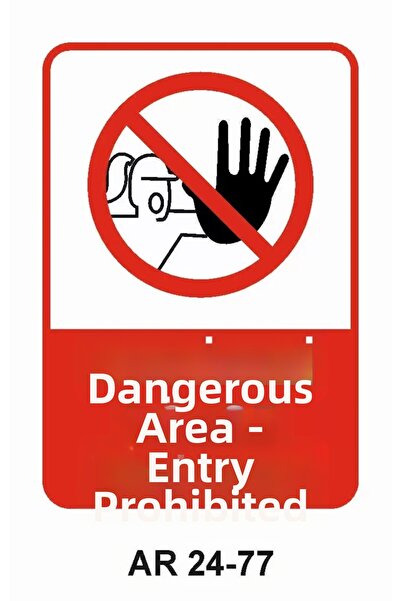 Outdoor One Danger Zone No Entry Women Figure Work Safety Warning Sign 1 Piec...