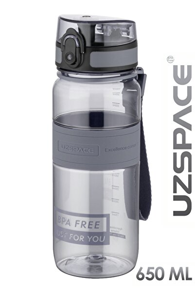 Uzspace زجاجة مياه تريتان 650 مل ألوان متجددة