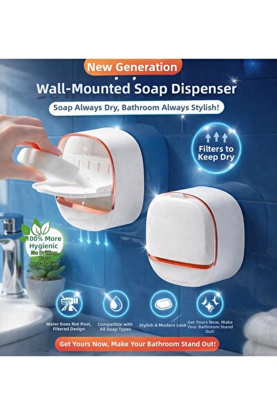 Özasya AVM Dozator de săpun multifuncțional de lux cu capac fără perforare, m...