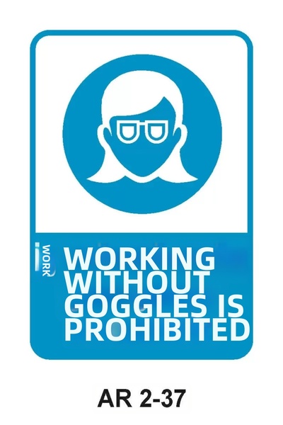Outdoor One Work Without Glasses Is Prohibited Women Figure Work Safety Warni...