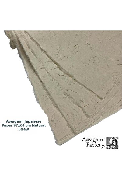Awagami Unvarnished Japanese Paper 48 Gr/M2 97X64 cm Nature Straw