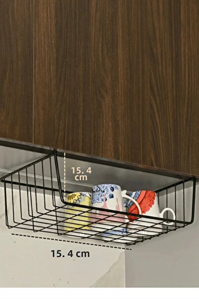 Edora Home Μαύρο καλάθι καγκουρό κάτω από το ράφι, οργανωτής πολλαπλών χρήσεω...