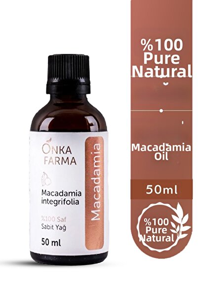 OnkaFarma أونكا فارما - زيت المكاديميا النقي 100%، 50 مل زيت البندق