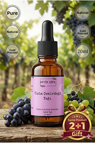 Antik Şifa 20 ML 100% Non-Dilution Natural Carrier Fixed Oil - Grape Seed