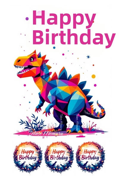 telaşe memuru Dinosaur Themed Cake Topper and Cake Decoration - Dinosaur Them...