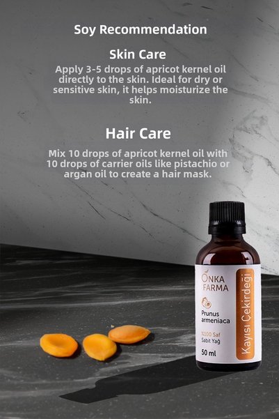 OnkaFarma Onka Farma Apricot Kernel Oil - Cold Pressed 100% Pure - 50 ml