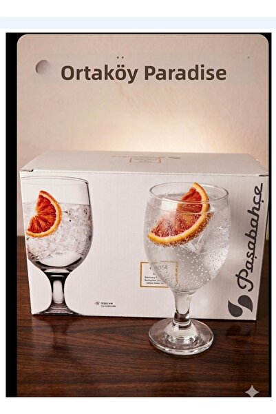 ORTAKÖYCENNETİ Paşaabahçe Rose Ayakli Soft Drink Cup 335 Cc Volume 15 cm Length