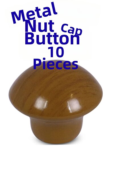 KAYRA LEATHER CRAFT 10 قطع من مقابض الأدراج المعدنية المستديرة ذات النمط الخش...
