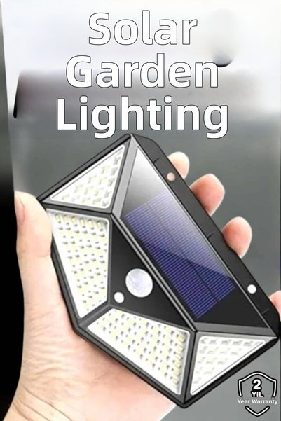 NW NessiWorld Solar Powered Garden Lighting Lamp Solar 100 Led Lamp