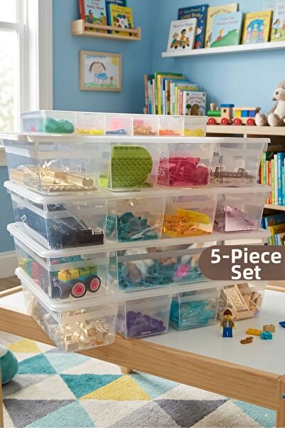 Bayev Toys Box 5-Piece Toy Box Tiny Piece Hobby Box Σετ 4   1 Επιτραπέζια οργ...