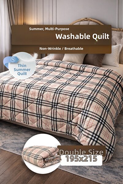 DuruClassHome Double Summer Patterned Quilt Premium 195X215Cm Polycotton Brea...
