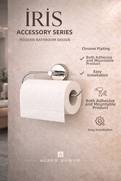 Alper Banyo Στήριγμα για πετσέτες Ceria Chrome Solo |   Εκο Μοντέλο |   Σχάρα...