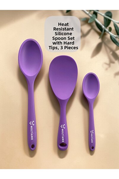 Multiamo Hard Tip Heat Resistant Fireproof Non-Stick Silicone Long Short Deep...