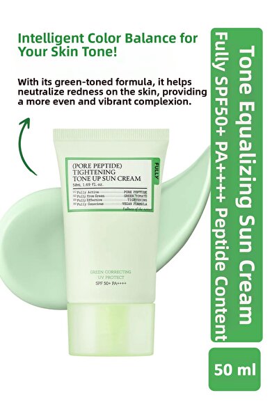 FULLY Pore Peptide Tightening Spf50+ Pa++++ / Tone Equalizing Sunscreen with ...