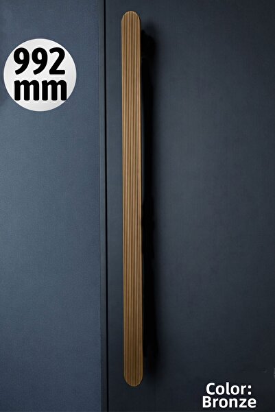 Badem10 ANZER Ριγέ Σατέν Μπρονζέ Λαβή Συρταριού 992 χιλ. Μοντέρνα Μακριά Λαβή...