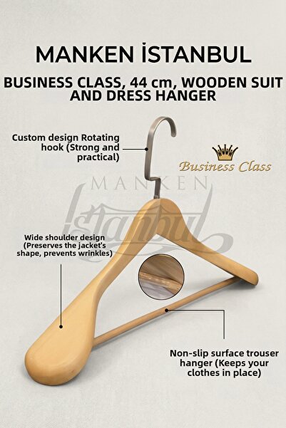 Manken İstanbul 10 ΤΕΜ. Σχάρα ρούχων από μασίφ ξύλο για το σπίτι, 44 εκ. Σχάρ...