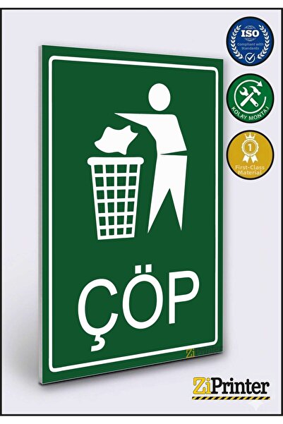 ZiPrinter Garbage Isg Warning Sign Dekota 35X50 cm