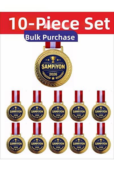 Miro Toys 10 τεμάχια Μετάλλιο Πρωταθλήματος Ποδοσφαίρου 2026 – Σετ βραβείων μ...