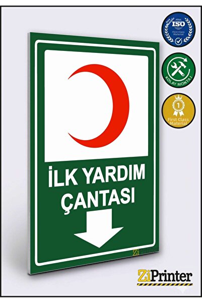 ZiPrinter First Aid Kit Isg Warning Sign Dekota 35X50 cm