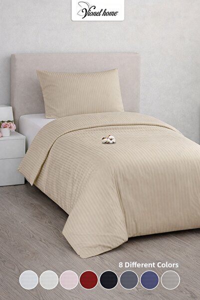 Vionel Home Μονό σετ παπλωματοθήκης από 100% βαμβακερό σατέν |   Σειρά Premiu...
