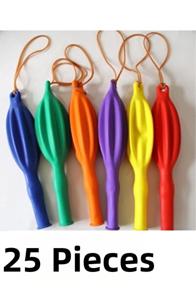 Siriderya Drawstring and Elastic Balloon Colorful Bouncy Big Punch Balloon Mixed