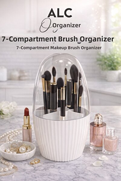 Snow Homs Λευκό Μακιγιάζ με 7 Διαμερίσματα - Σχέδιο Κάλυμμα Βάζου