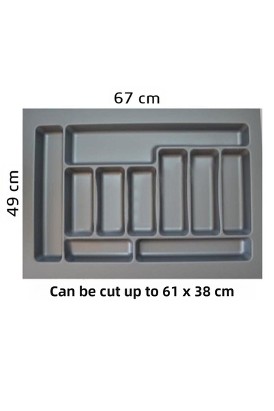 GörSeç Οργανωτής ντουλάπας Συρταριέρα οργάνωσης 67x49 εκ. Γκρι θήκη για κουτά...