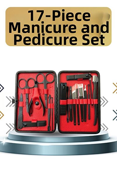 northcity n 17-Piece Manicure Pedicure Set - Stainless Steel Nail Care Tools