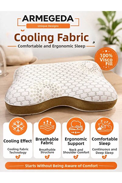 armegeda sıradışı tasarımlar Anti-Snoring Ergonomic Visco Pillow – Cooling Kn...