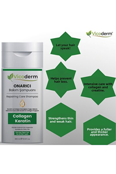 vicoderm Collagen & Keratin Shampoo |   Effective Anti-Hair Loss Healthy Hair...