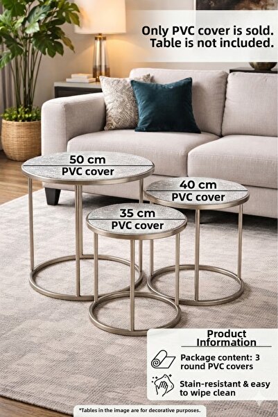 Rona Home Σετ κάλυμμα στρογγυλού τραπεζιού σαλονιού 3 τεμαχίων |   35 40 50 ε...