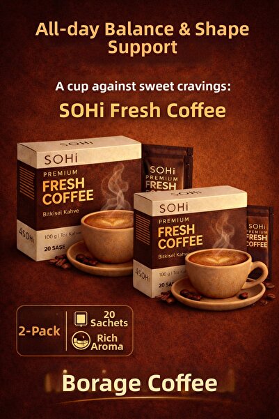 SOHİ Diet Coffee Set of 2 |   Herbal Coffee |   Support for Sweet and Snack C...