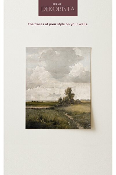 HOME DEKORİSTA Εικονογράφηση τοπίων σε στυλ vintage, ζωγραφική αφίσα, καλλιτε...