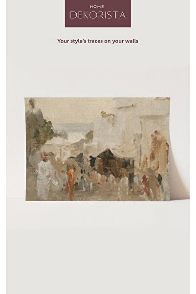 HOME DEKORİSTA Vintage αφίσα, τοίχος γκαλερί, καλλιτεχνική εκτύπωση, τοπίο, L...