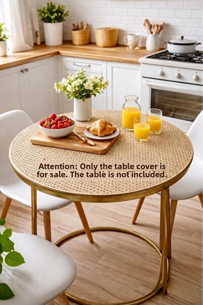 Rona Home Στρογγυλό ψάθινο κάλυμμα τραπεζιού σαλονιού με μοτίβο δαντέλας από ...
