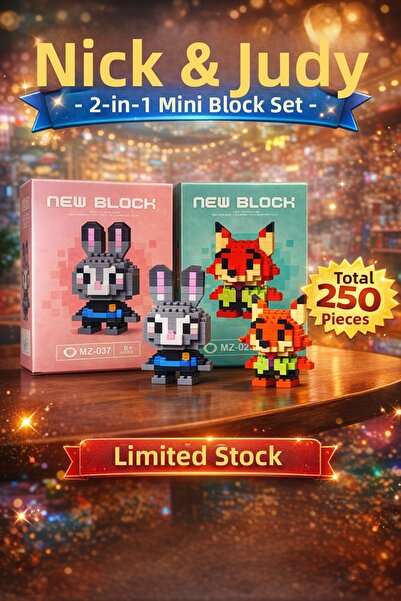 KOBE 2-Piece Mini Nick Judy Block Set – Mini Block Style Hero Block Cute Figu...