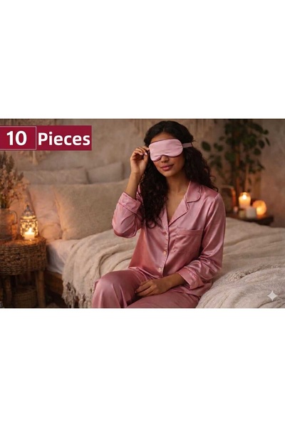 MPY GLOBAL 100% Silk Satin 10 τεμάχια μάσκα ύπνου, κάλυμμα ματιών, κάλυμμα γι...