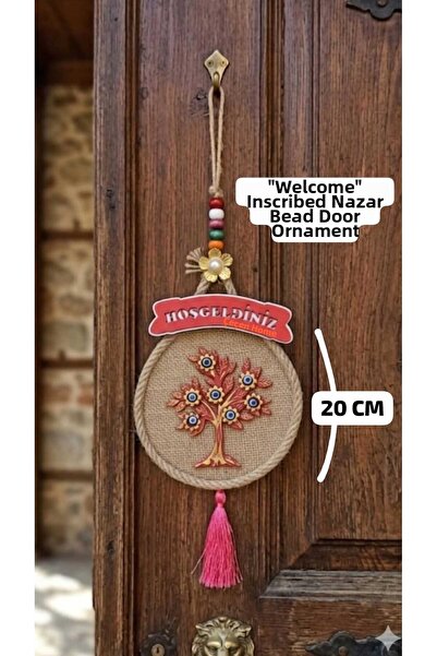 ÇEÇEN HOME Στολίδι πόρτας με την επιγραφή «Καλώς ήρθατε», Διακοσμητικό πόρτας...