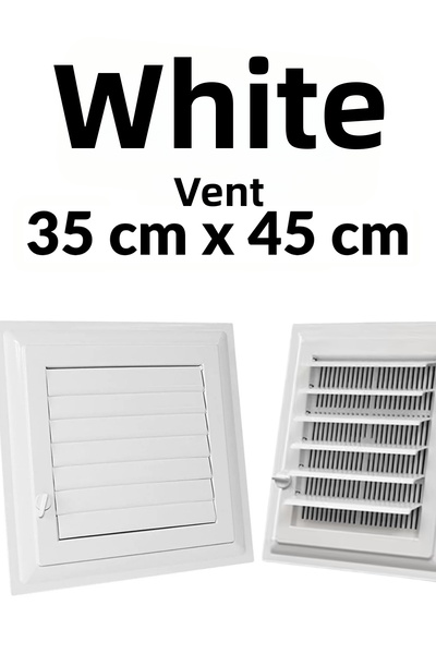KAYRA LEATHER CRAFT White 35 X 45 cm Ventilation Grille Bathroom Ventilation ...