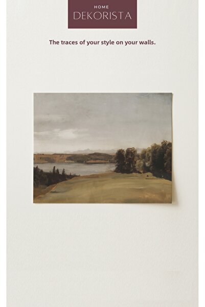 HOME DEKORİSTA Καλλιτεχνική εκτύπωση αφίσας με ζωγραφική τοπίων vintage, διακ...