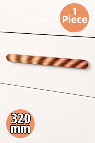 Badem10 Aytuğ Geniş T Ριγέ Οβάλ Ροζ Λαβή Συρταριού 320 mm Μοντέρνα Κομψή Λαβή...