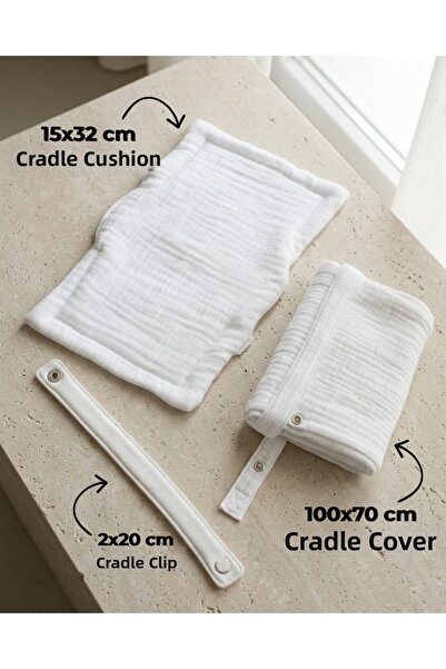 Joyous Mom Kids Σετ θηλασμού 4 στρώσεων από μουσελίνα, Μαξιλάρι θηλασμού, Κλι...