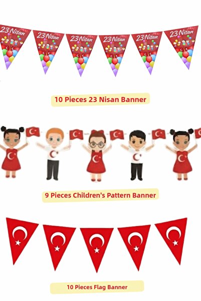 Baloncu Nene Σετ διακοσμητικών ειδών για το πάρτι της 23ης Απριλίου, 10 τεμάχ...