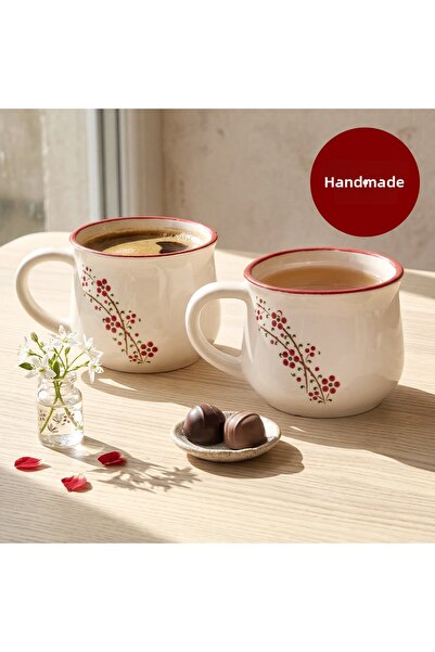 Aryıldız Rosella 2-Piece Ceramic Mug Red 150 ml