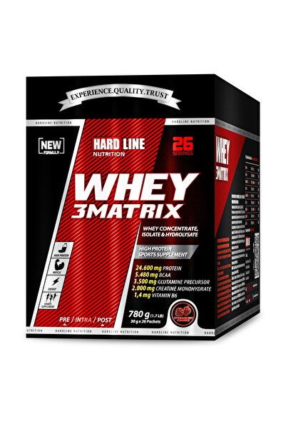 Hardline بروتين Whey 3matrix 780 غرام 26 فواكه الهيكل