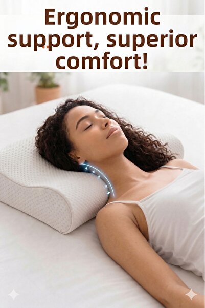 KIRLENT EV Ορθοπεδικό μαξιλάρι αυχένα Visco, Μαξιλάρι κήλης αυχένα, Μαξιλάρι ...