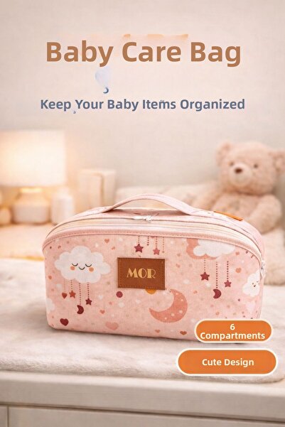 MorPort 3 Compartment Baby Care Bag I Baby Care Bag Organizer I Mother Baby C...
