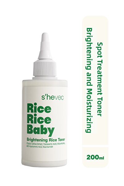 s'hevec Brightening and Moisturizing Anti-Blemish Vegan Rice Tonic 200 ml Ric...